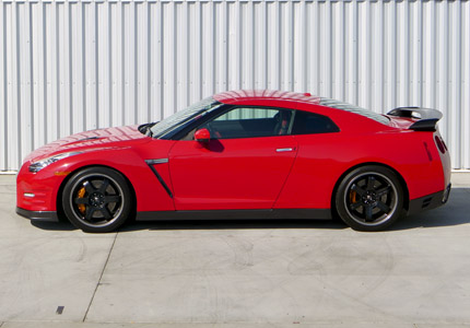 A side view of the Nissan GT-R